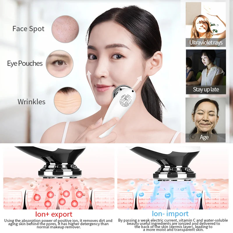 ANLAN EMS Facial Massager | LED, Hot/Cold, Lifting & Deep Cleaning