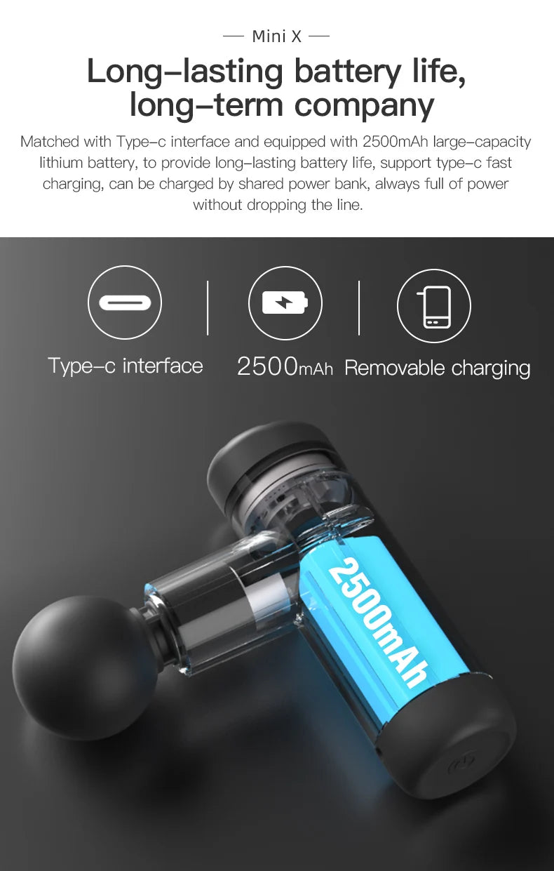 Booster Mini X – Portable Percussion Massage Gun | Deep Tissue Back & Neck Massager