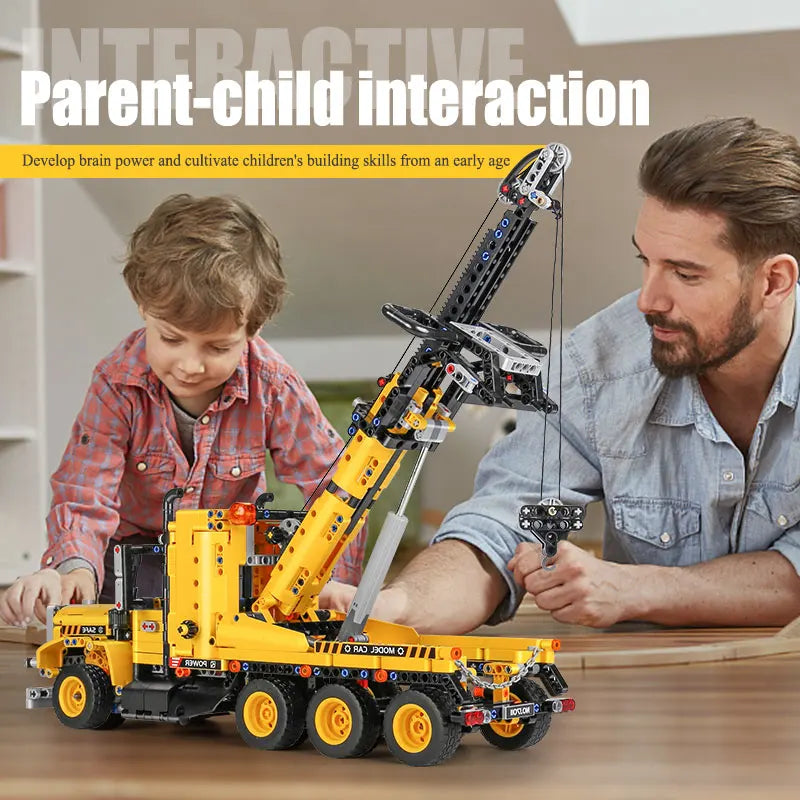 Mould King 17011 High-Tech Tow Truck | Motorized MOC-43434 Road Trailer Building Block Set - Limetastore
