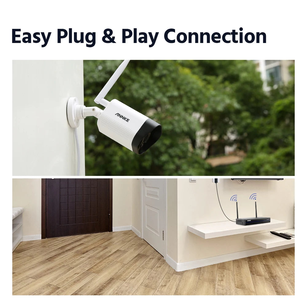 ANNKE 3MP IP Security Camera System | Smart IR, H.265, 100 ft Night Vision