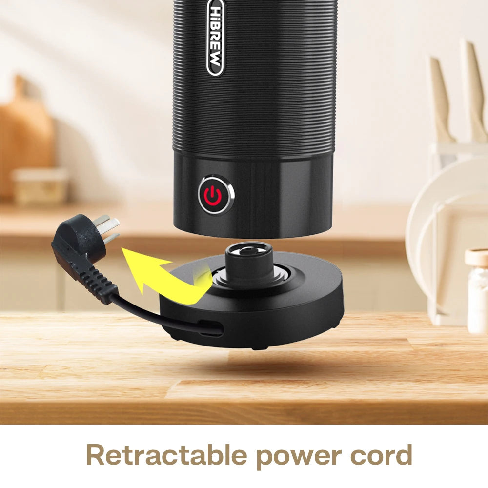HiBREW M1A – Electric Milk Frother & Warmer | Hot/Cold Foam Maker for Latte, Cappuccino & Chocolate