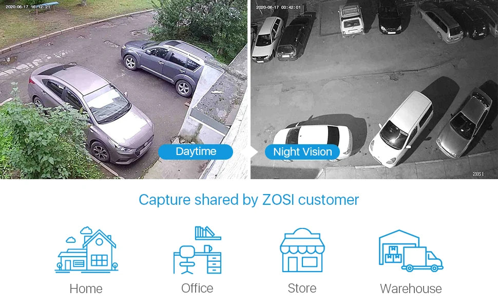 ZOSI 16CH 1080p Wired Security Camera System – H.265+ DVR with Human & Vehicle Detection