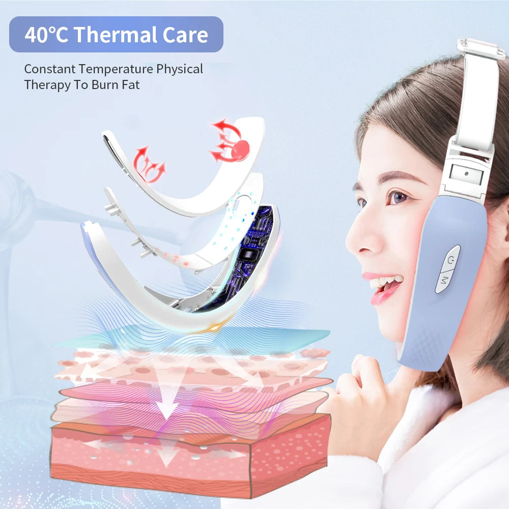 ANLAN V‑Face Lifting Device | EMS, Red/Blue Light, Heat, Double‑Chin Reduction