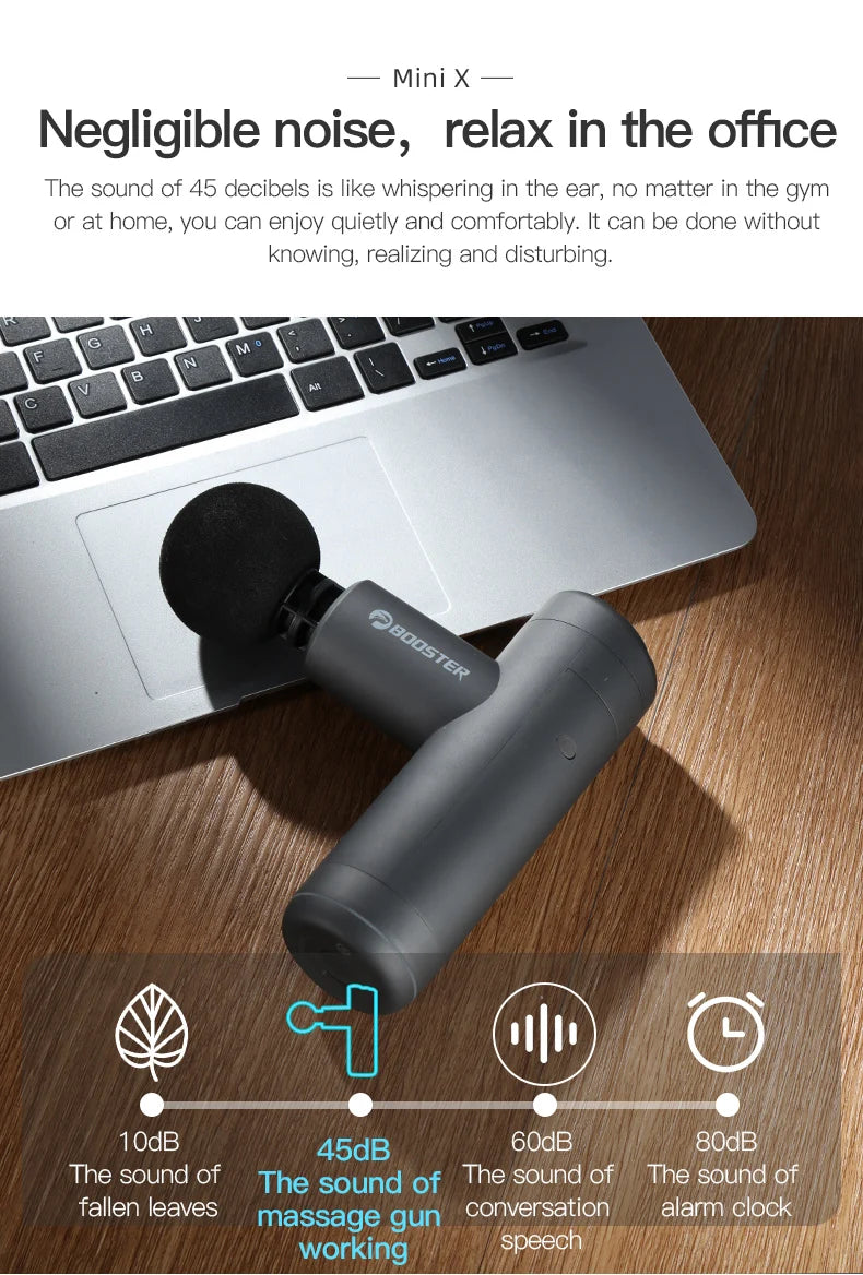 Booster Mini X – Portable Percussion Massage Gun | Deep Tissue Back & Neck Massager