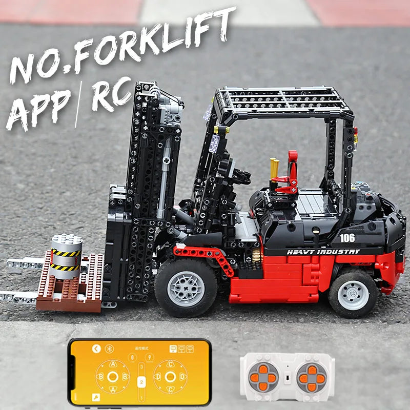 Mould King 13106 Technical Building Blocks MOC-3681 Bricks City Engineering Vehicles RC Forklift Truck Toy For Kid Birthday Gift - Limetastore