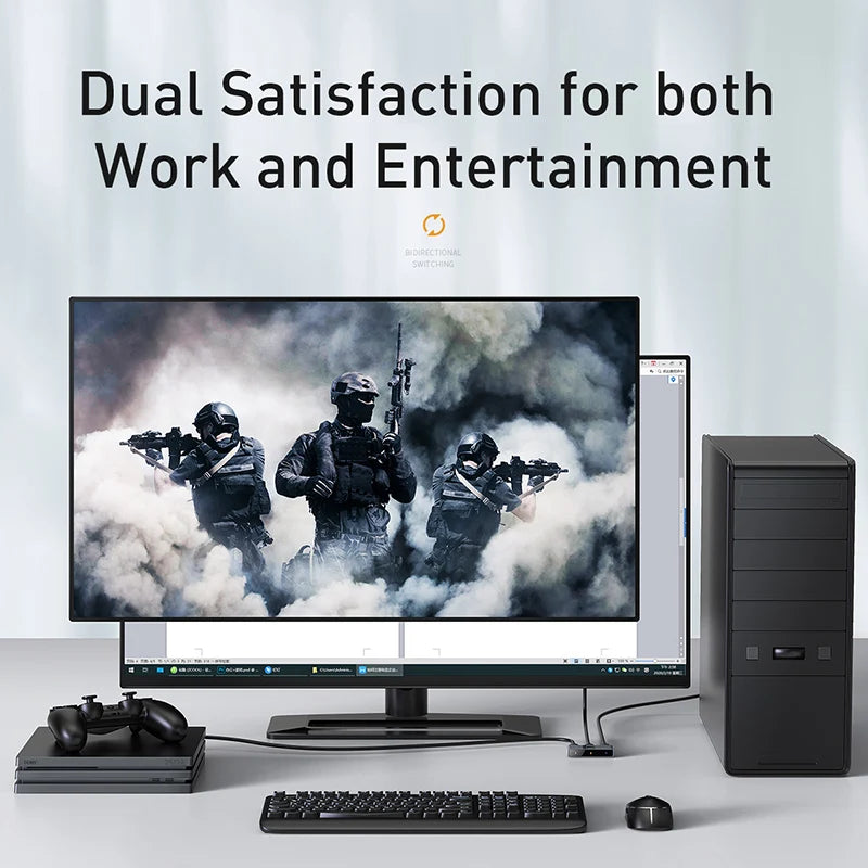 Baseus HDMI‑Compatible Switcher 4K 60Hz Bi‑Direction