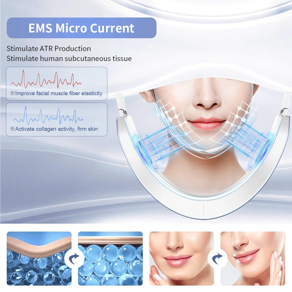ANLAN V‑Face Lifting Device | EMS, Red/Blue Light, Heat, Double‑Chin Reduction