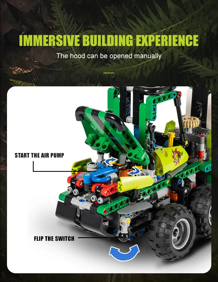 Mould King 19006 APP‑Controlled Pneumatic Forest Machine – Technical Engineering Truck MOC‑32456 Building Block Set for Kids & Collectors - Limetastore