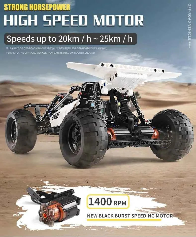 Mould King 18001 Technical MOC‑1812 PF Buggy 2 Desert Car - Limetastore