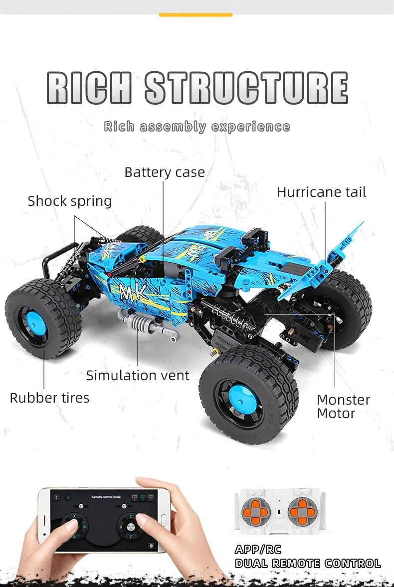 Mould King 18019B Motorized Hurricane Off‑Road Vehicle — Technical Building Block Car for Kids & Collectors - Limetastore