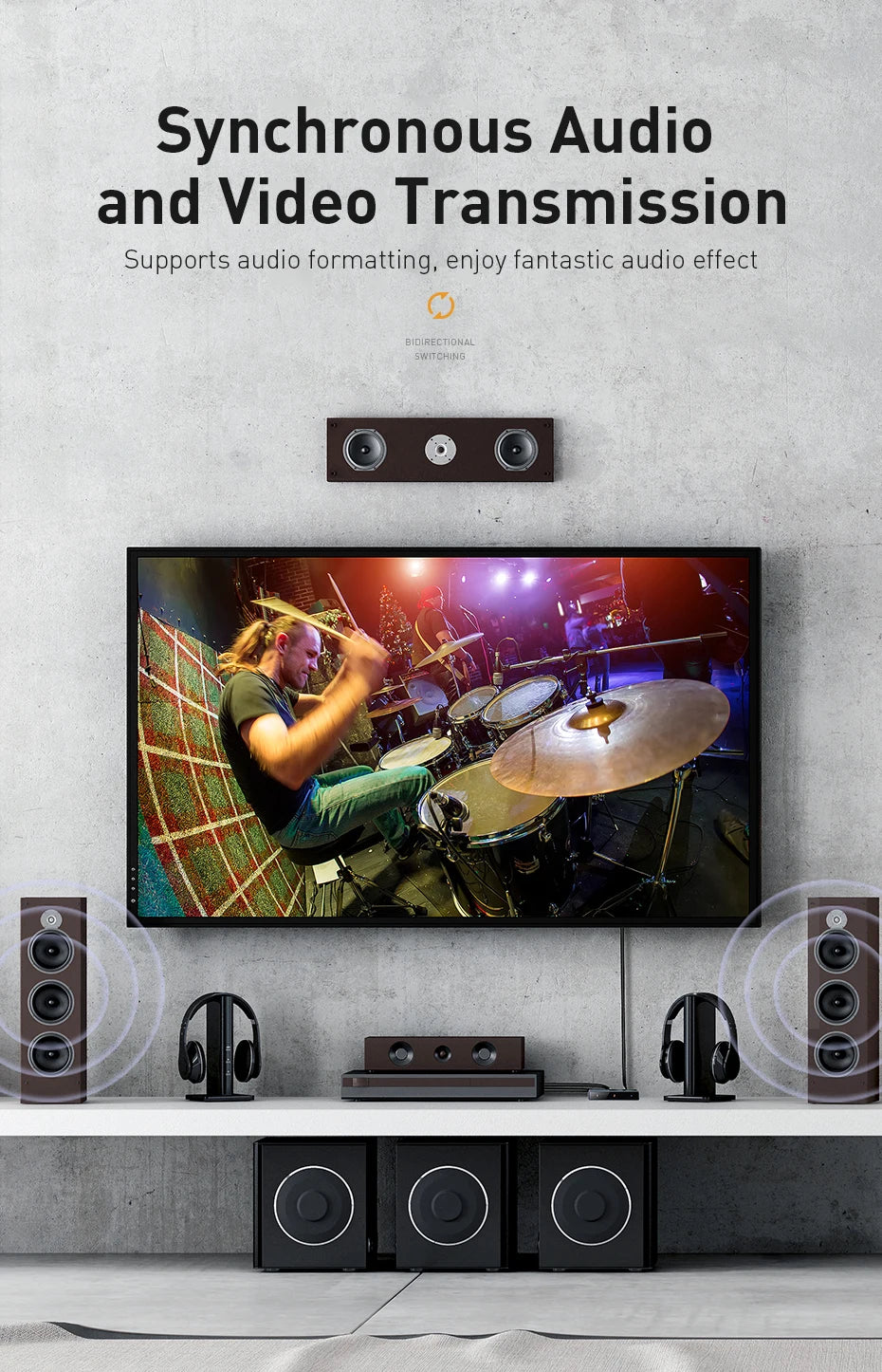 Baseus HDMI‑Compatible Switcher 4K 60Hz Bi‑Direction