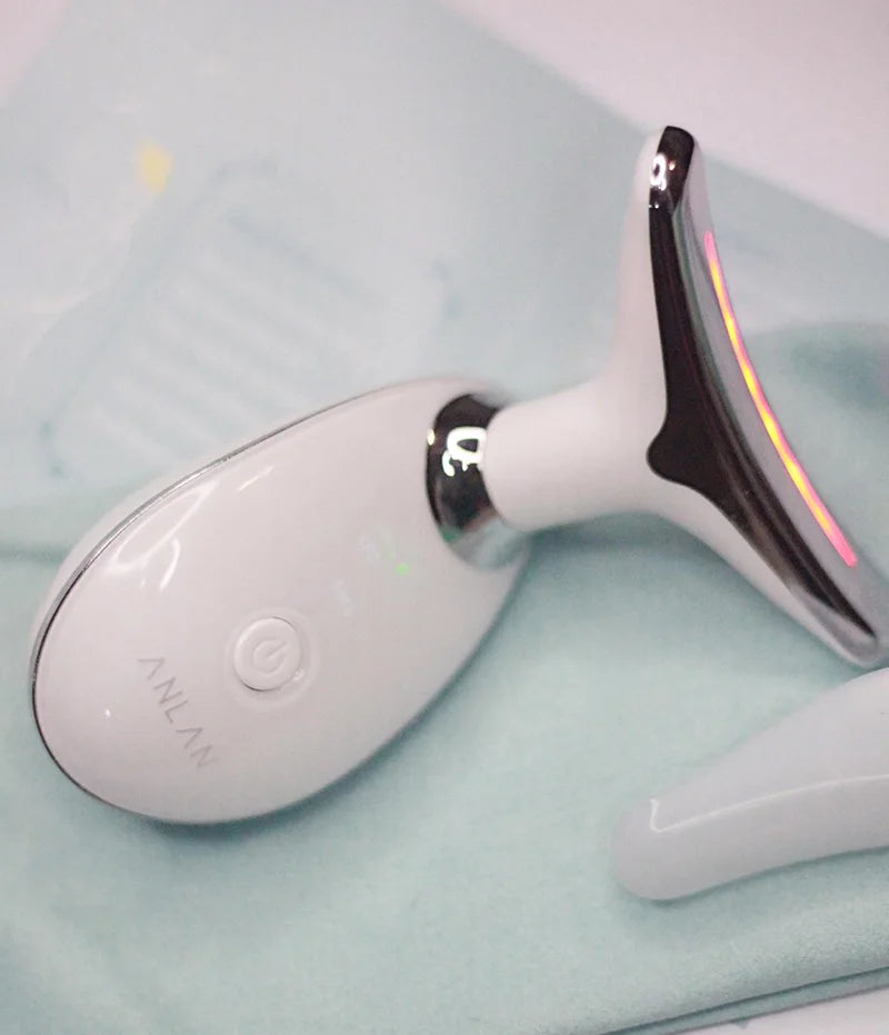ANLAN Neck Lifting Beauty Device – EMS Facial Neck Tightening, 3 Colors Light Skin Care Tool to Reduce Double Chin - Limetastore