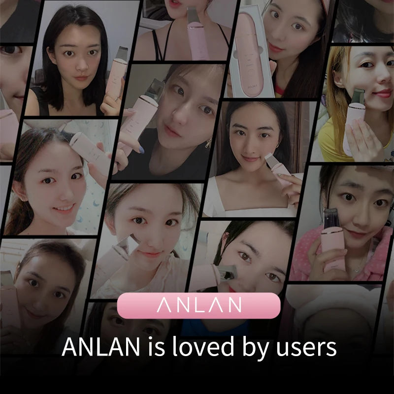 ANLAN Ultrasonic Skin Scrubber - Deep Cleaning Peeling Shovel for Facial Care and Skin Lifting - Ultrasonic Cleaner for Radiant Skin - Limetastore