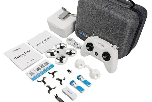 BETAFPV Cetus Pro FPV Kit with Brushless Motors VR02 Goggles Literadio2 SE Transmitter BT2.0 450mah 1S Battery