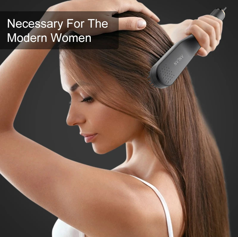 ANLAN Beard Straightening Brush | Heated Ceramic Comb, Quick Styling for Men