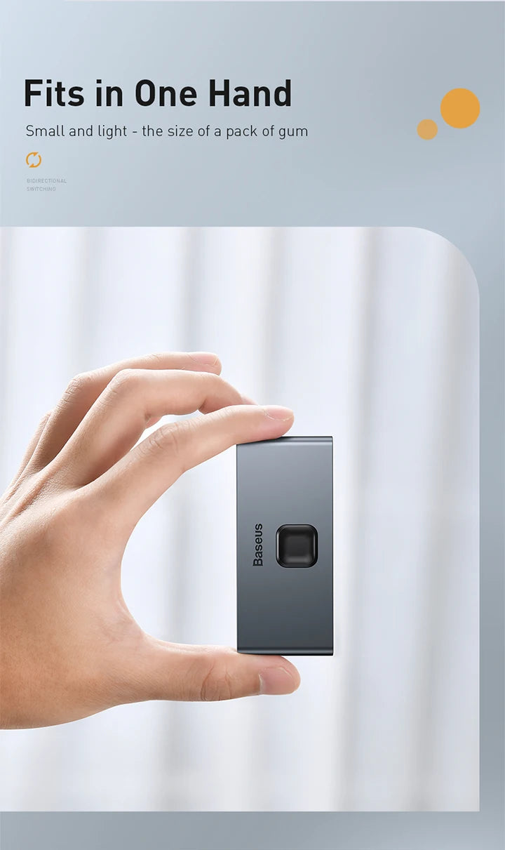 Baseus HDMI‑Compatible Switcher 4K 60Hz Bi‑Direction