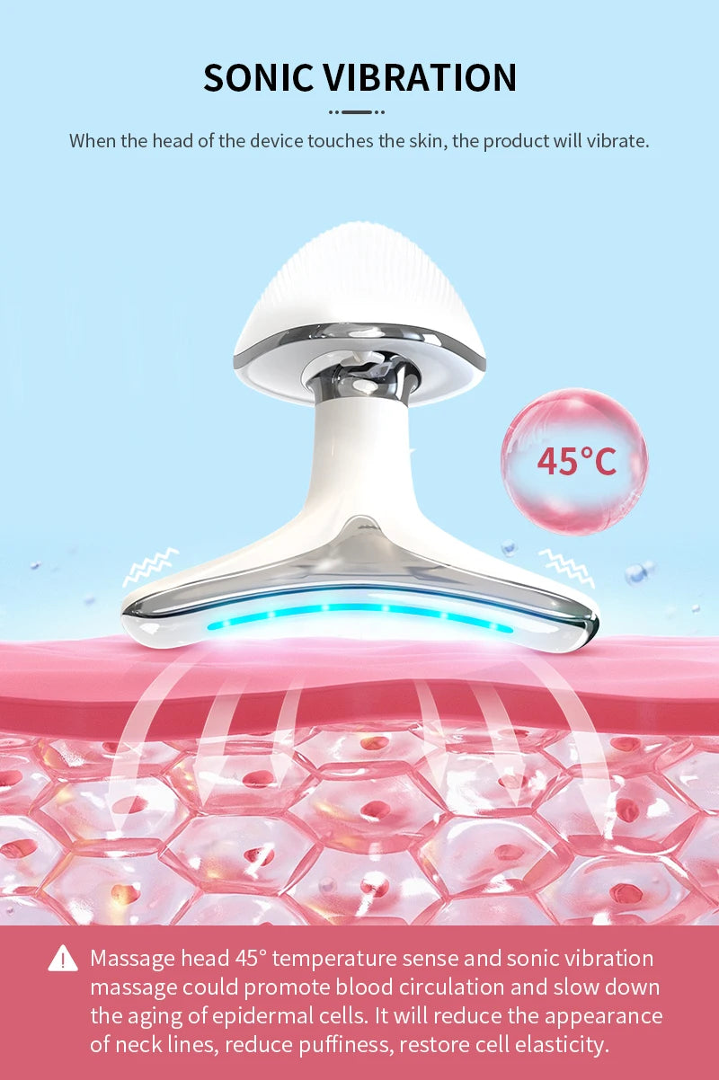 ANLAN Neck & Face Beauty Device | EMS Lifting, 3‑Color Light, Double‑Chin Reduction