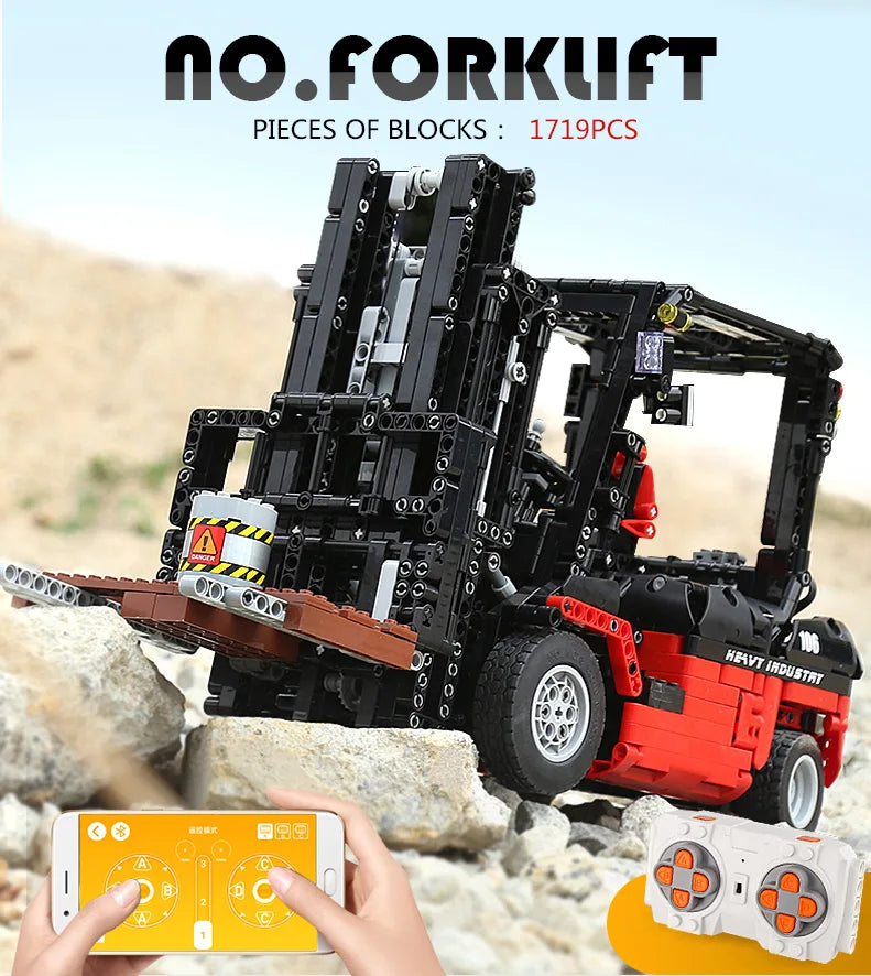 Mould King 13106 Technical Building Blocks MOC-3681 Bricks City Engineering Vehicles RC Forklift Truck Toy For Kid Birthday Gift - Limetastore