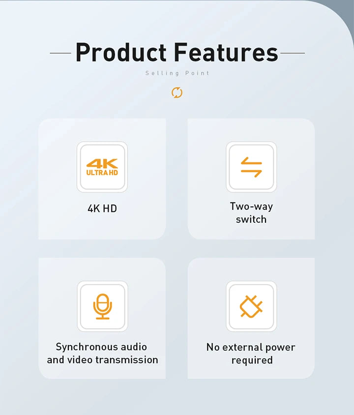 Baseus HDMI‑Compatible Switcher 4K 60Hz Bi‑Direction