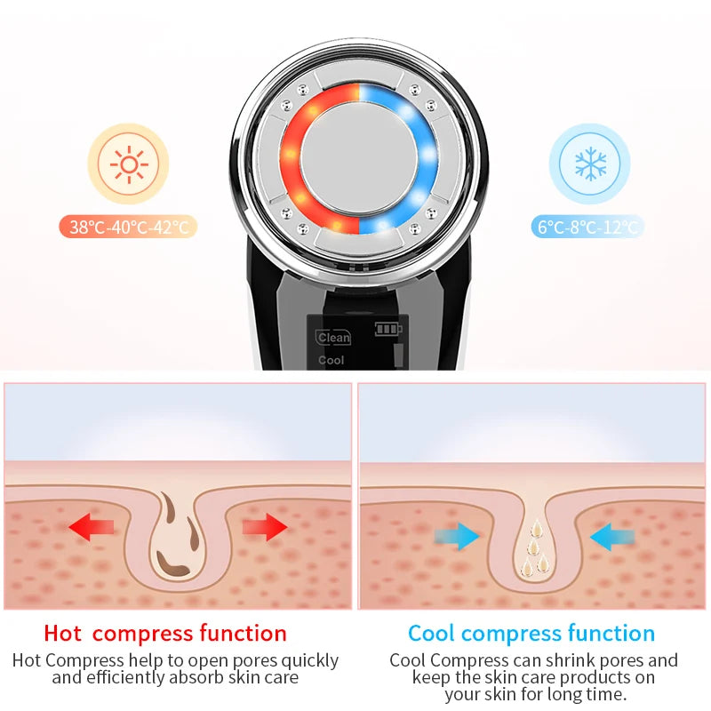 ANLAN EMS Facial Massager | LED, Hot/Cold, Lifting & Deep Cleaning