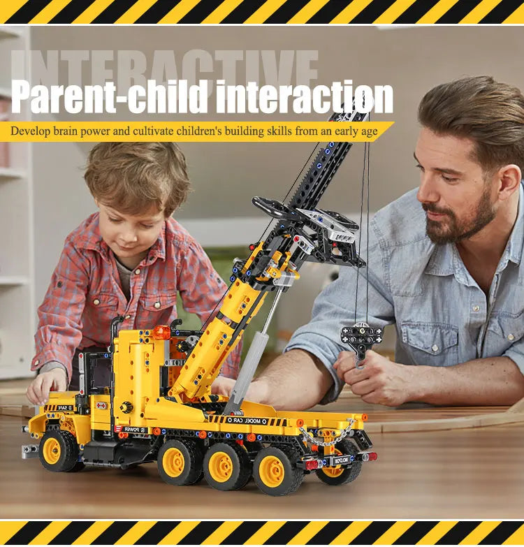 Mould King 17011 High-Tech Tow Truck | Motorized MOC-43434 Road Trailer Building Block Set - Limetastore