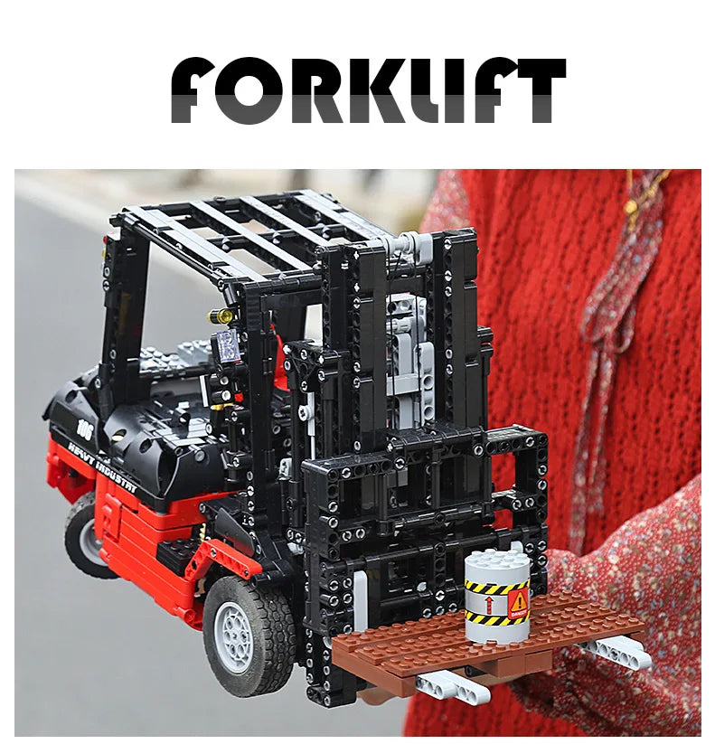 Mould King 13106 Technical Building Blocks MOC-3681 Bricks City Engineering Vehicles RC Forklift Truck Toy For Kid Birthday Gift - Limetastore