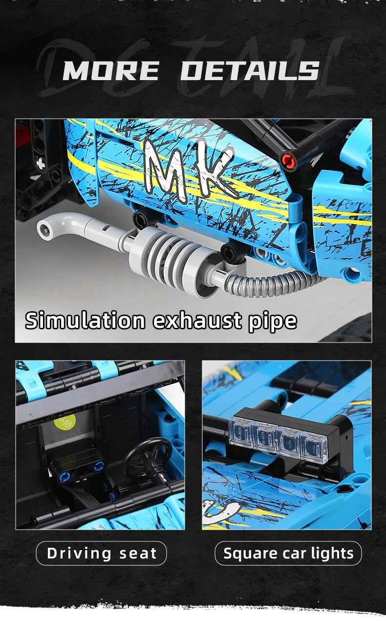 Mould King 18019B Motorized Hurricane Off‑Road Vehicle — Technical Building Block Car for Kids & Collectors - Limetastore