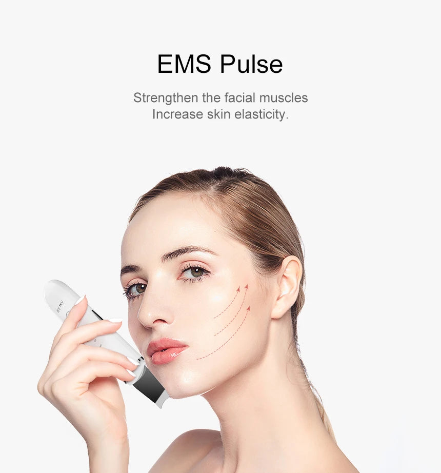 ANLAN Ultrasonic Skin Scrubber | EMS Lifting, Deep Cleansing, Ultrasonic Peeling