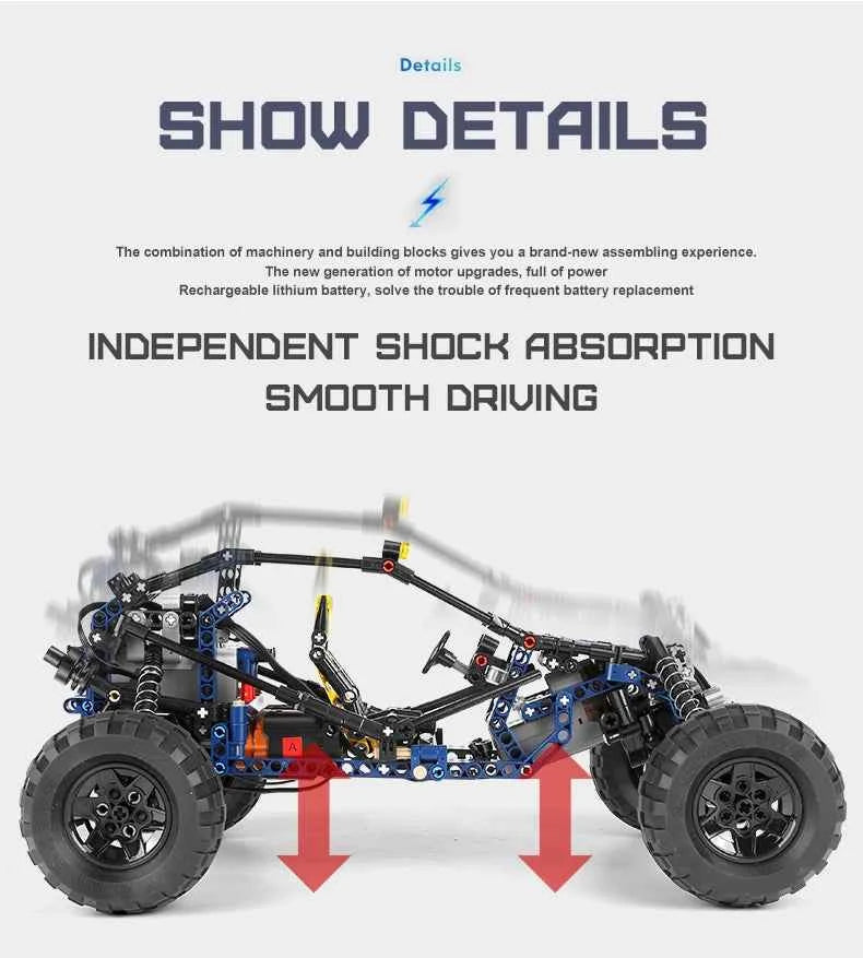 MOULD KING 18018 Technical Climbing Car The MOC-3028 lightning APP Remote Control Car Model Bricks Toys For Kids Christmas Gifts - Limetastore