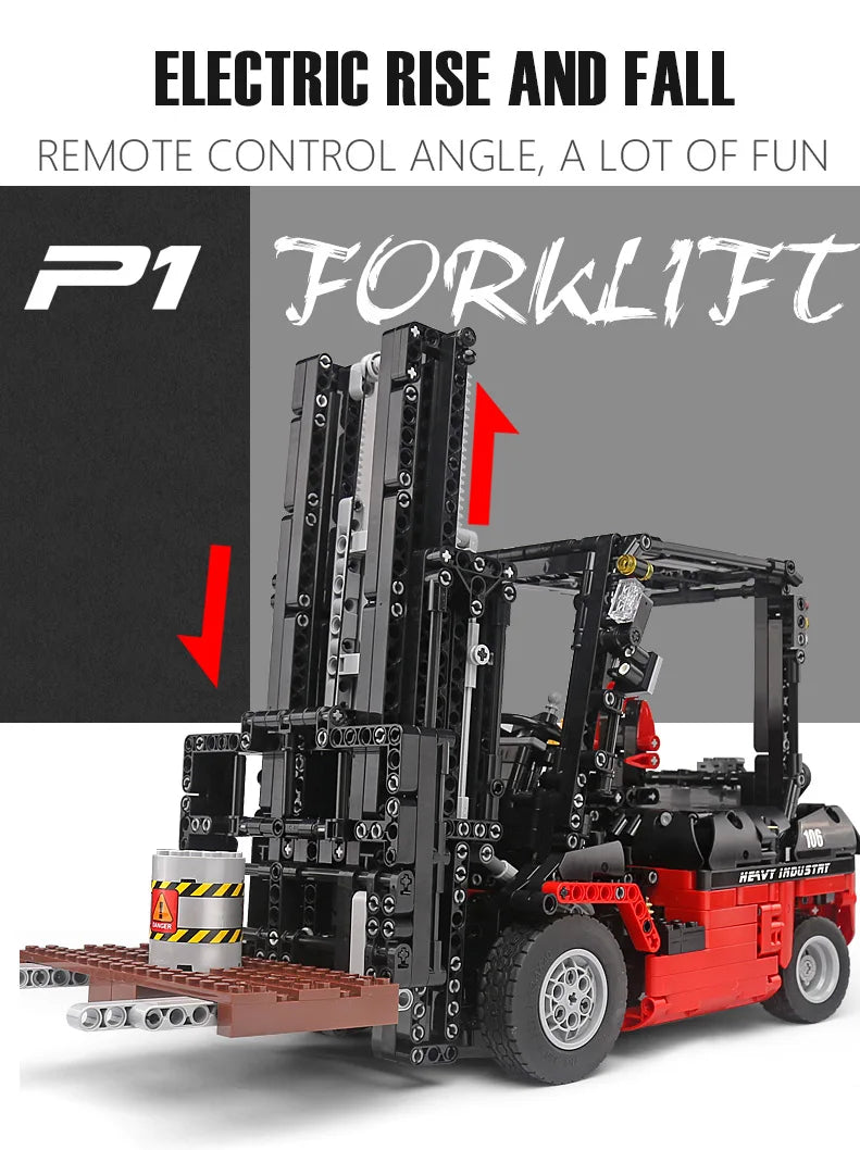 Mould King 13106 Technical Building Blocks MOC-3681 Bricks City Engineering Vehicles RC Forklift Truck Toy For Kid Birthday Gift - Limetastore