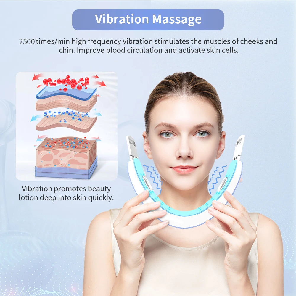 ANLAN V‑Face Lifting Device | EMS, Red/Blue Light, Heat, Double‑Chin Reduction