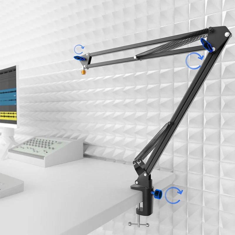 FIFINE Adjustable Microphone Boom Arm | Heavy-Duty Suspension Stand - Limetastore