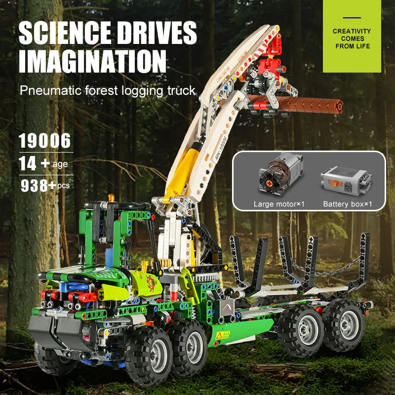 Mould King 19006 APP‑Controlled Pneumatic Forest Machine – Technical Engineering Truck MOC‑32456 Building Block Set for Kids & Collectors - Limetastore