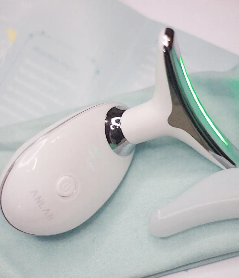 ANLAN Neck Lifting Beauty Device – EMS Facial Neck Tightening, 3 Colors Light Skin Care Tool to Reduce Double Chin - Limetastore