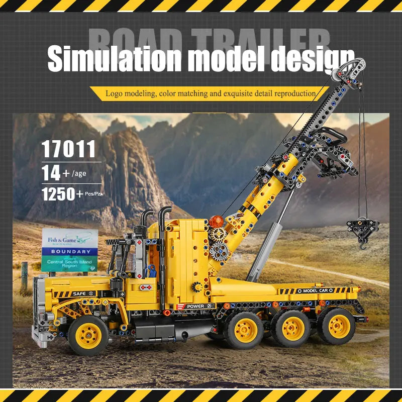 Mould King 17011 High-Tech Tow Truck | Motorized MOC-43434 Road Trailer Building Block Set - Limetastore