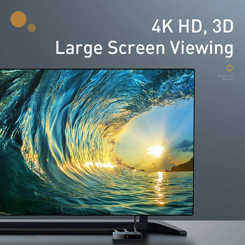 Baseus HDMI‑Compatible Switcher 4K 60Hz Bi‑Direction