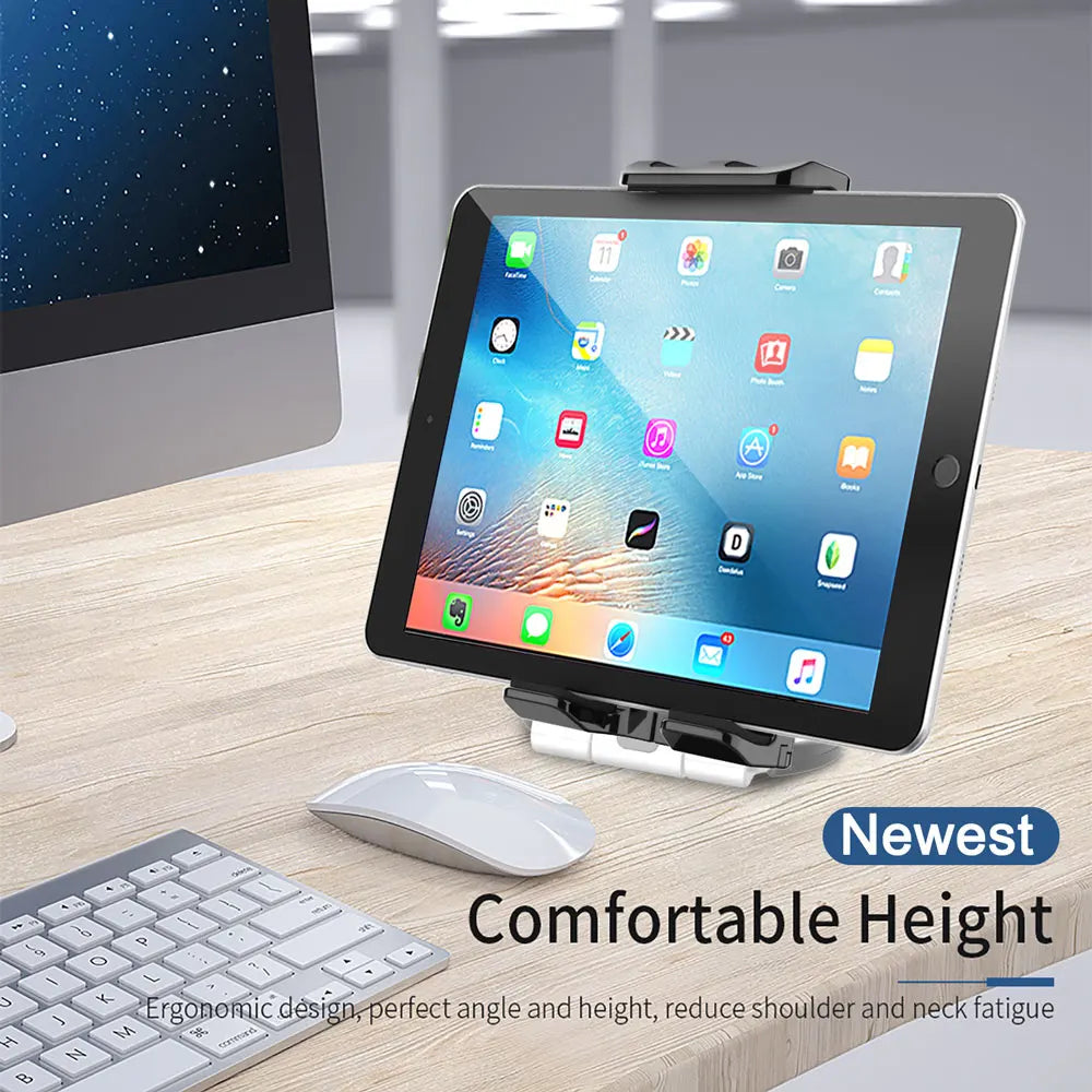 ZEUSLAP Tablet Kitchen Stand Holder | 2‑in‑1 Wall & Under‑Cabinet Mount, 4.7–12.9"