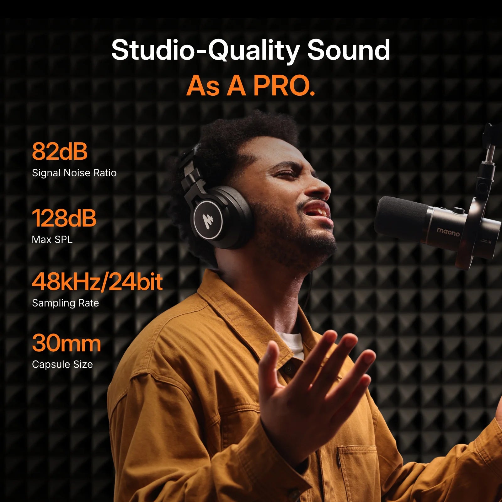 Maono PD200W – Hybrid Wireless Dynamic Podcast Microphone | XLR/USB Mic for PC, Phone & Camera