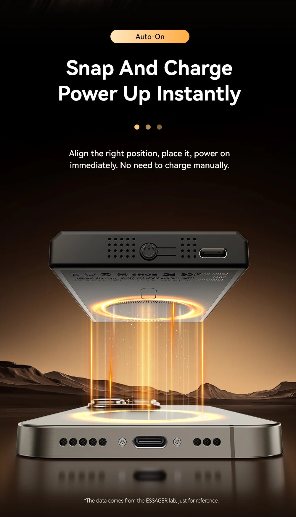 ESSAGER Thin Magnetic Power Bank 20W 10000mAh MagSafe