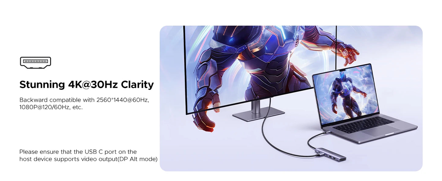 UGREEN 7‑in‑1 USB‑C Hub with 4K60Hz HDMI, PD100W, USB‑C & Dual USB‑A