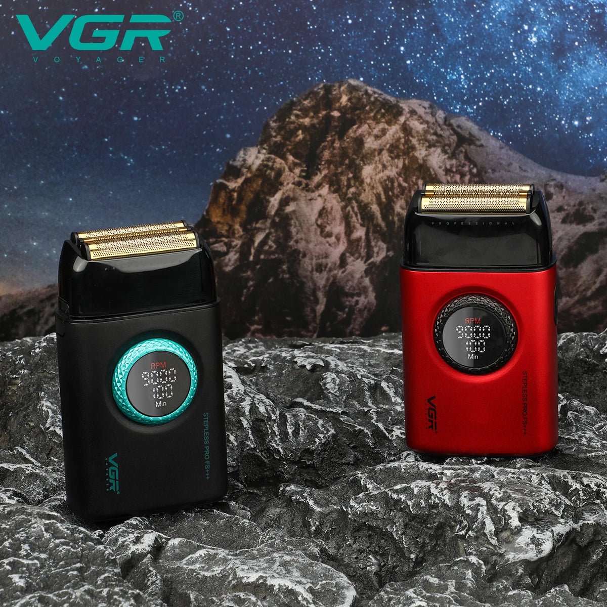 VGR Razor Electric Shaver Professional Beard Trimmer Rechargeable Trimmer 9000 RPM Razor Digital Display Shaver for Man V-378