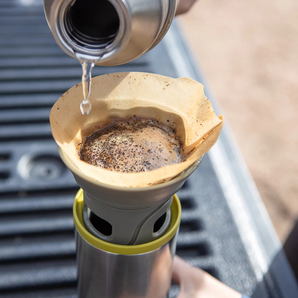 Wacaco Cuppamoka Portable Pour-Over Coffee Maker – Vacuum Insulated Stainless Steel