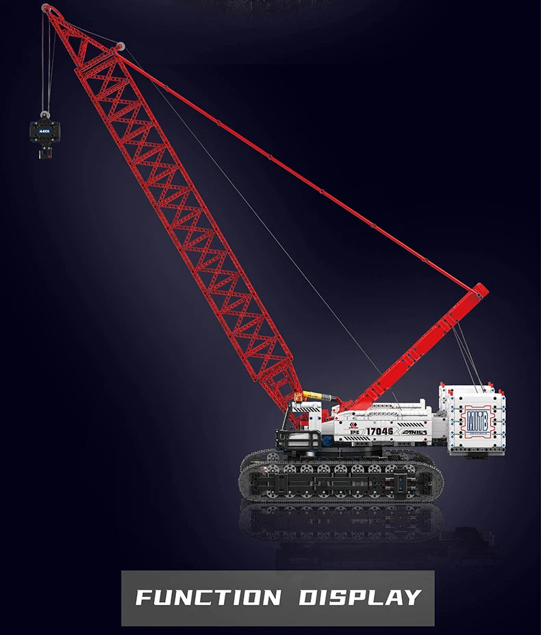 Mould King 17046 RC Wacker 16000 Crawler Crane – Motorized Technical Engineering Crane Building Block Set for Kids & Collectors - Limetastore