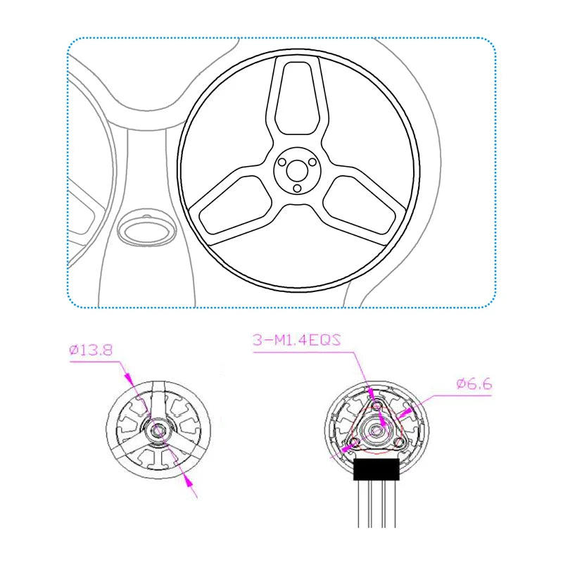 BETAFPV Cetus Pro Brushless Whoop Frame Replacement 75mm PA12