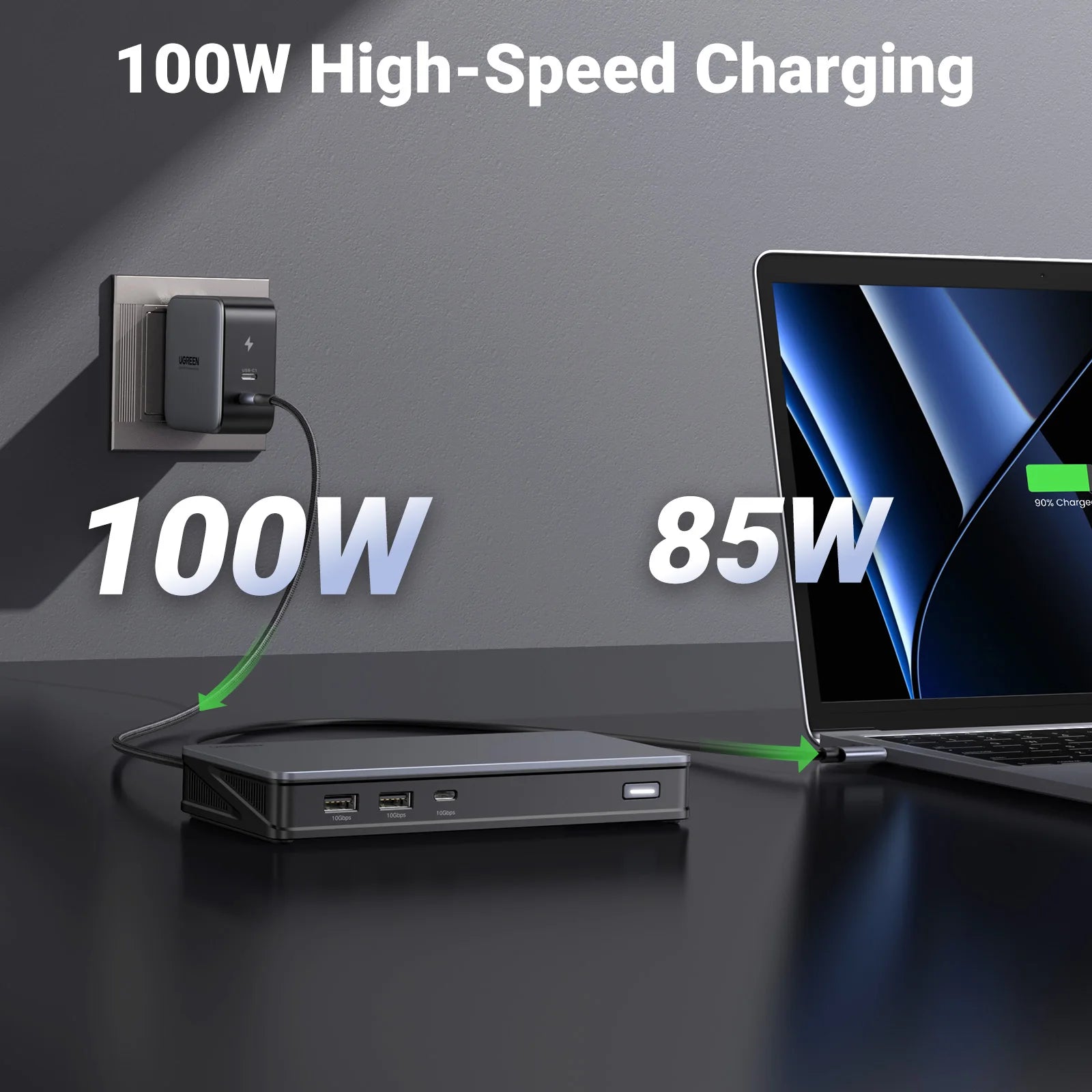 UGREEN 9‑in‑1 DisplayLink USB‑C Docking Station with Dual 4K60Hz