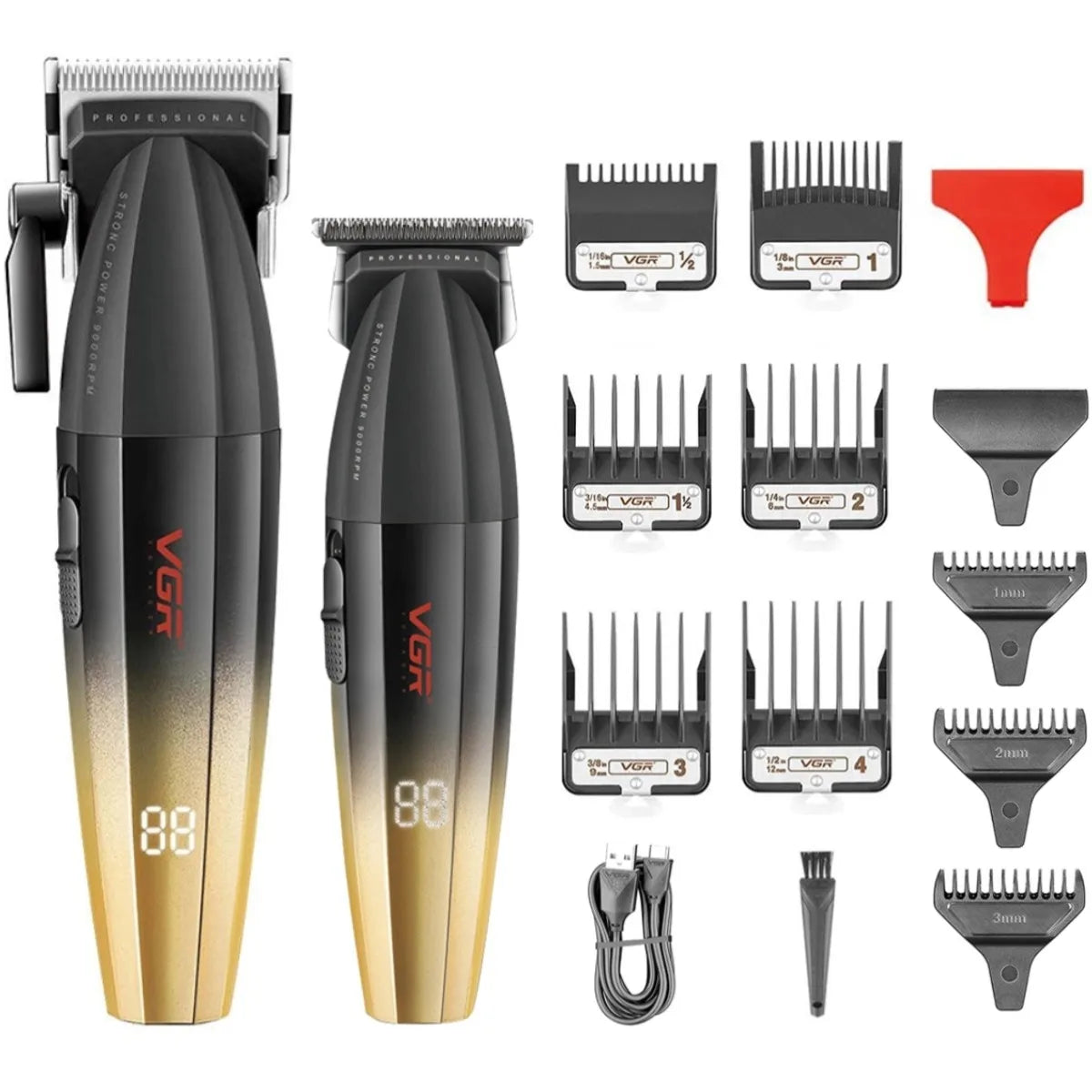 VGR Hair Trimmer Professional Hair Cutting Machine Electric Hair Clipper Shaver Barber Metal Trimmer for Men V-003 V-906 V-308