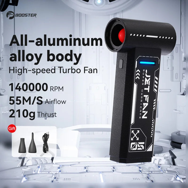 Booster W05 Jet Fan – 140,000 RPM Brushless Turbo Air Blower | Portable Cordless Air Duster