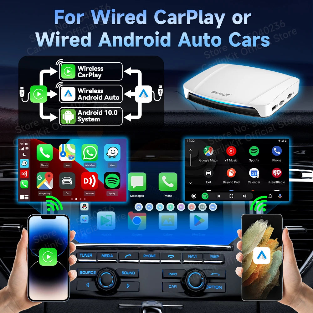 CarlinKit Android 13 UHD HDMI Wireless CarPlay AI Box