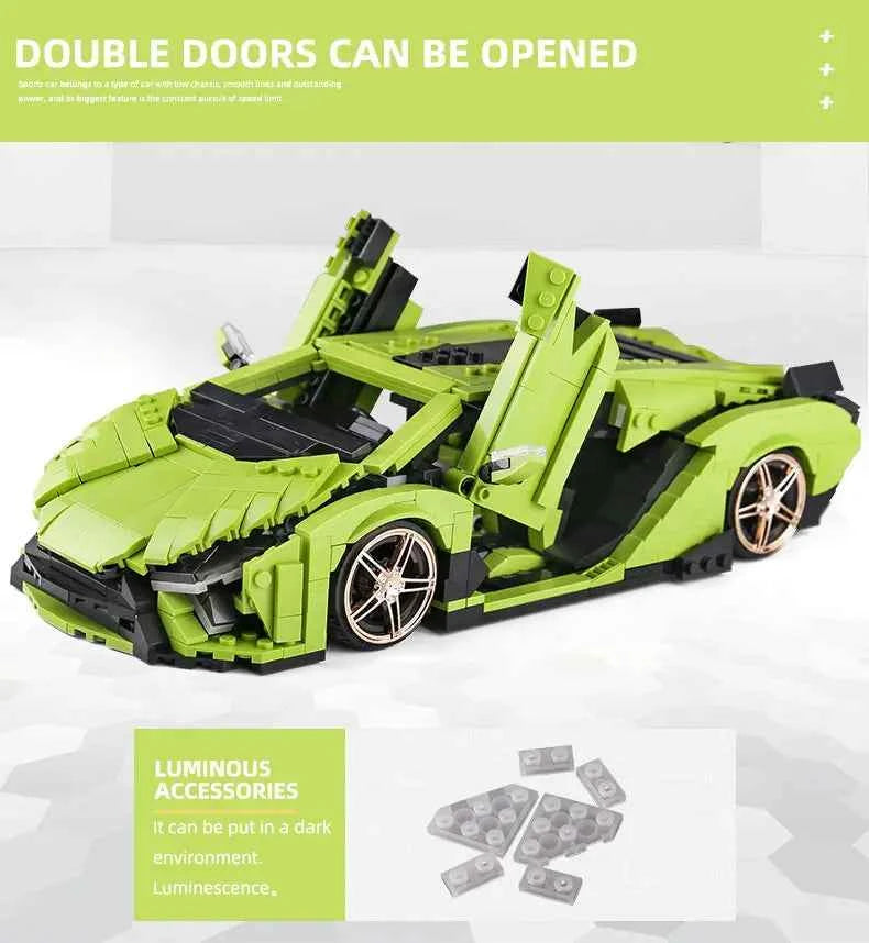 Mould King 10011 Technical Sian Sport Racing Car Building Blocks — DIY Assembly Gift - Limetastore