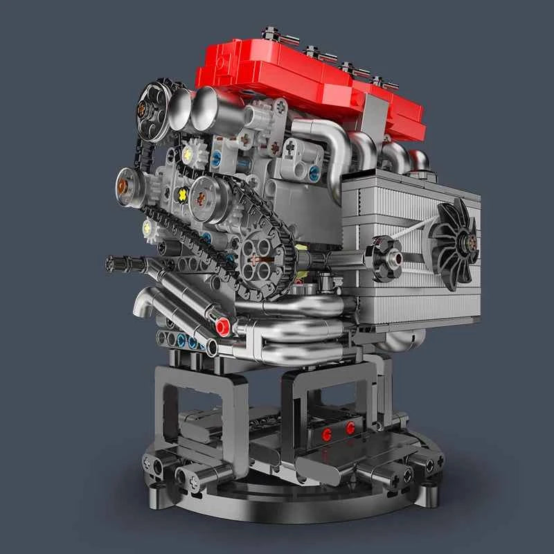 Mould King 10235 Motorized MMC L4 Engine Building Set | 4G63T Replica - Limetastore